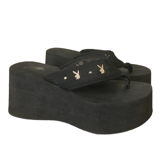 playboy platform flip flops